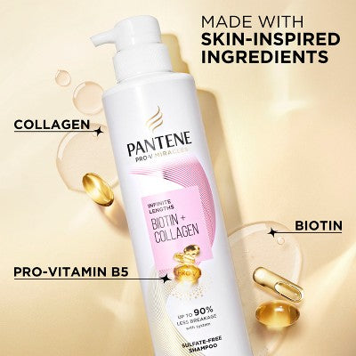 Pantene Pro-V Miracles Infinite Lengths Biotin + Collagen Shampoo Sulfate Free - 13.5 fl oz