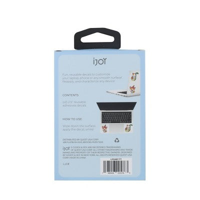 iJoy 2pk Laptop Decal - Cat and Dog: Self-Adhesive PVC Computer Accessories