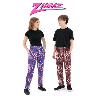 NFL Carolina Panthers Zubaz Youth Zebra Screen Print Pants - 16/18