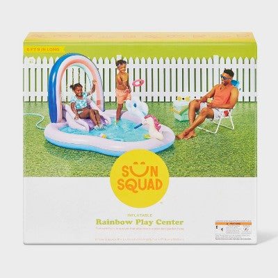 70'' x 92'' x 50'' Play Center Update 34 gal Novelty Kiddie Pool Rainbow - Sun Squad