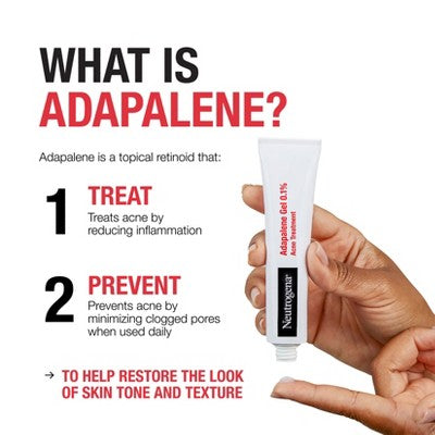 Neutrogena Stubborn Acne Adapalene Gel with 0.1% Adapalene Acne Treatment - 1.6oz