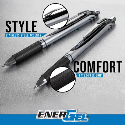 Pentel EnerGel 3pk Gel Pen Violet Ink with +1 Refill: 0.7mm Quick Drying Retractable Purple Ink Pens, Art & Stationery