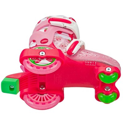 Roller Derby Fun Roll Girls' Jr Adjustable Strawberry Roller Skate - Pink S