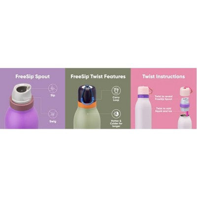 Owala 24oz FreeSip Twist Stainless Steel Water Bottle - Periwinkle Twinkle