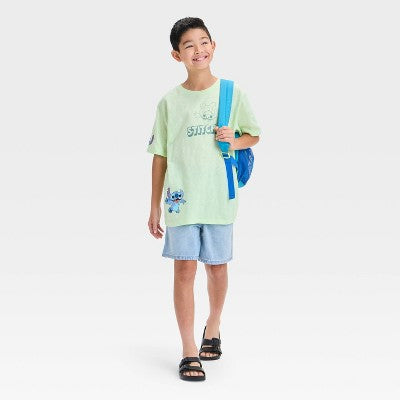 Boys' Stitch Graphic T-Shirt - Lime Green S