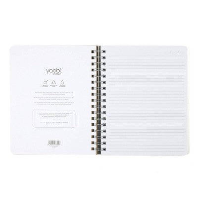 Yoobi Evolve Journal 7"x9" Cross Stitch Charcoal Felt