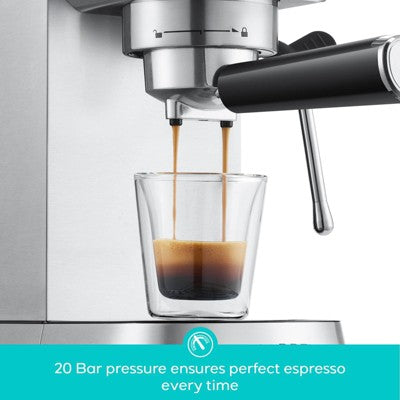 CASABREWS CM5418 20 Bar Espresso Machine and Coffee Maker with Pressure Gauge, Steam Function, Stainless Steel Housing, and 34 oz Removable Water Tank