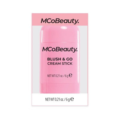 MCoBeauty Blush & Go Cream Stick - Baby Pink - 0.21oz: Brightening, Face Application, Velvet Finish, Vegan