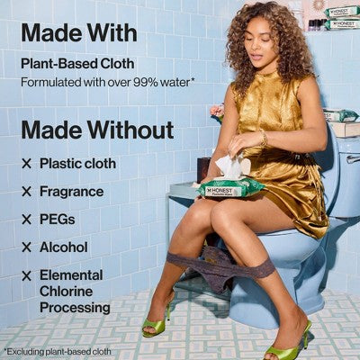 The Honest Company Flushable Wipes - Tropical Leaves - 126ct