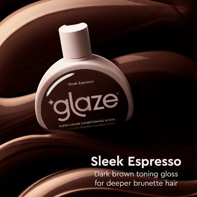 Glaze SuperGloss Color Conditioning Hair Gloss - Brunette Sleek Espresso Brown - 6.4 fl oz: Ammonia-Free, Vegan, Sulfate-Free, Contains Vitamin E