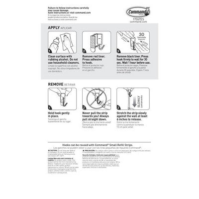 Command 9pk Damage-Free Hanging Small Wire Hooks with 12 Adhesive Strips White