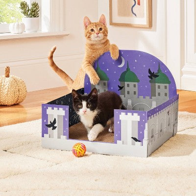 Castle Theme Cat Scratcher Pad - 15" - Boots & Barkley