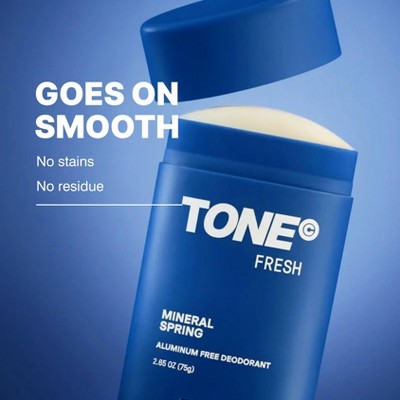 TONE Aluminum-Free Deodorant - Fresh - 75g: Solid, Paraben-Free, Dry Skin, Travel Size
