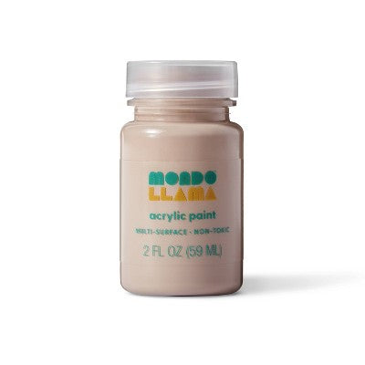 2 fl oz Satin Acrylic Paint Off-White - Mondo Llama: Multi-Surface, Non-Toxic, Craft Paint, Water-Based Acrylic