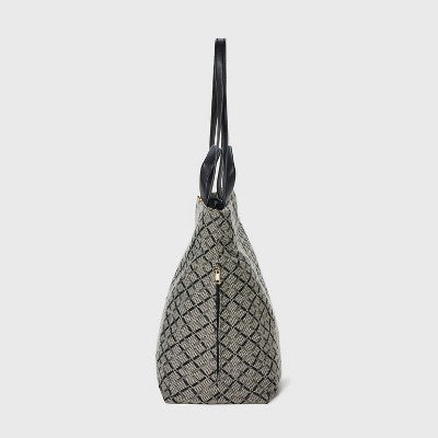 Kate Tote Handbag - A New Day Jacquard Black