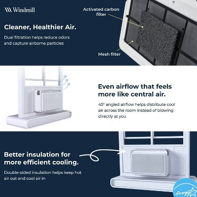 Windmill Air 8000 BTU Inverter Window Air Conditioner with WhisperTech Ultra-Quiet and Smart App/Wi-Fi Remote Control (LOCAL PICKUP ONLY)