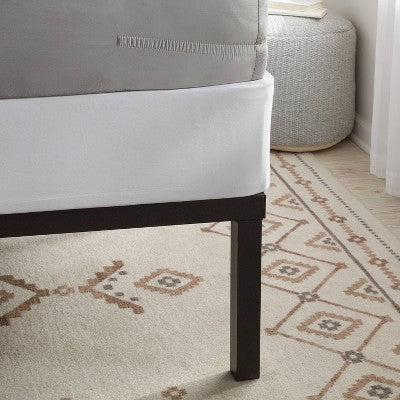Full Box Spring Cover White - Threshold: Recycled Polyester, Twill, STANDARD 100 by OEKO-TEX