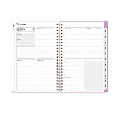 Blue Sky 5"x8" 2025-2026 Weekly/Monthly Wirebound Planner Butterfly Confetti Lavender