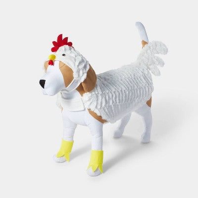 Halloween Full Body White Chicken Dog Costume - M - Hyde and EEK! Boutique