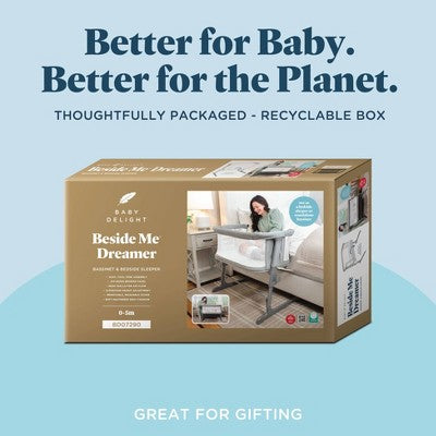 Baby Delight Beside Me Dreamer Bassinet & Bedside Sleeper - Soft Heathered Gray (LOCAL PICKUP ONLY)