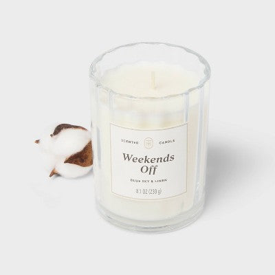 Glass Jar Candle Weekends Off - Threshold