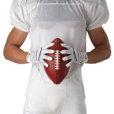 Cutters Game Day Receiver Gloves - White L/XL: Silicone, Strap Closure, Football Sports