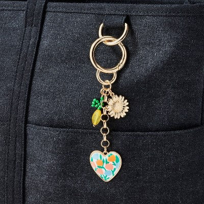 Mixed Lemon and Floral Handbag Charm - A New Day Multi