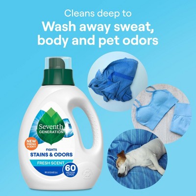 Seventh Generation Liquid Laundry Detergent 60 Loads - Fresh Scent - 90oz: Phosphate-Free, Animal By-Product-Free