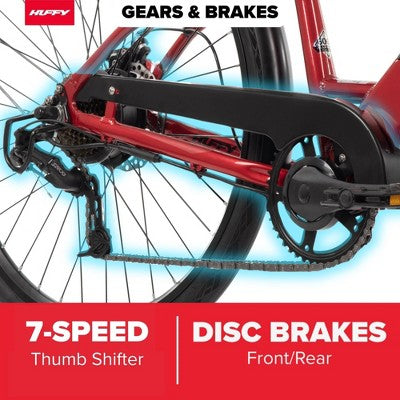 Huffy Lyndon Step-Through Electric Bike - 27.5" Wheels - 20 MPH - 36V - Red (LOCAL PICKUP ONLY)