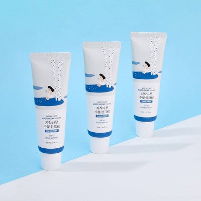 Round Lab Birch Juice Moisturizing UV Lock Korean Sunscreen with No White Cast, Moisturizing, Reef Safe, UVA & UVB Protection - SPF 45 - 50ml