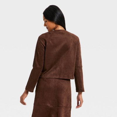 Women's Suede Jacket - A New Day Brown S