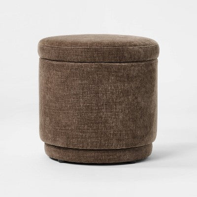 Swivel Storage Ottoman Brown - Threshold designed with Studio McGee (LOCAL PICKUP ONLY)