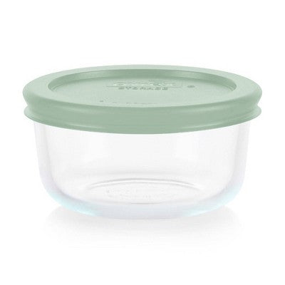 Pyrex 6pc 1c Round Food Storage Container Set Cameo Green