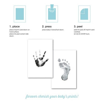 Pearhead 4" x 6" Babyprints Photo Frame and Clean-Touch Ink Pad Kit - White