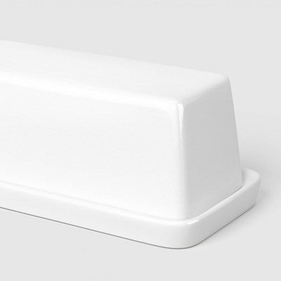 Stella 2pc Stoneware Ceramic Butter Dishes White - Threshold