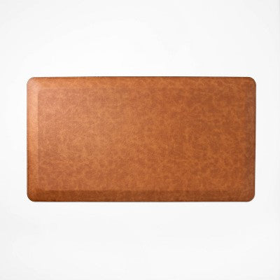 Kitchen Comfort Mat Faux Leather Brown - Figmint (LOCAL PICKUP ONLY)