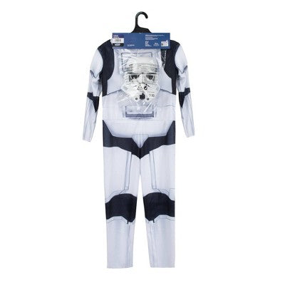 Kids' Star Wars Stormtrooper Halloween Costume Jumpsuit with Mask L