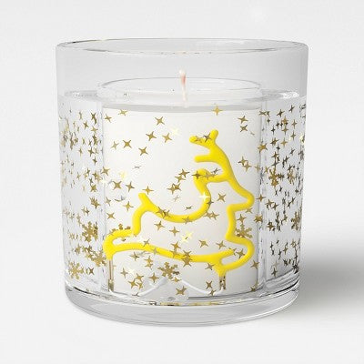 Gel LED Leaping Reindeer Candle Dreamy Winter Snowglobe - Wondershop