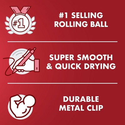 Pilot 3ct Precise V5 Rolling Ball Pens Extra Fine Point 0.5mm Black Ink: Rollerball, Visible Ink Supply, Cap, Stationery