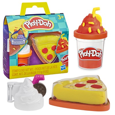 Play-Doh Treats to Go Pizza and Milkshake Playset Basket Stuffers Ages 3 and Up