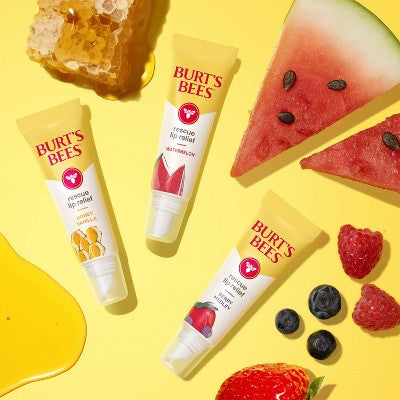 Burt's Bees Rescue Lip Relief Dry Lip Treatment Balm - Watermelon - 0.35oz: Paraben-Free, Sulfate-Free