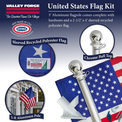 Valley Forge Flag 51"x62" Alum Pole Banner (LOCAL PICKUP ONLY)
