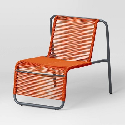 PVC Stackable Patio Lounge Chair Red - Room Essentials (LOCAL PICKUP ONLY)