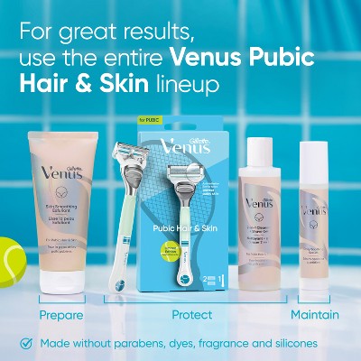 Venus Fem Intimate Women's 1 Disposable Razor Handle with 2 Refills - Tennis