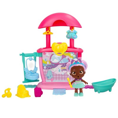 Cry Babies PlayTime Emma's Bathroom Mini Playset with 15 accessories and 3.5" Doll For kids 4 and up