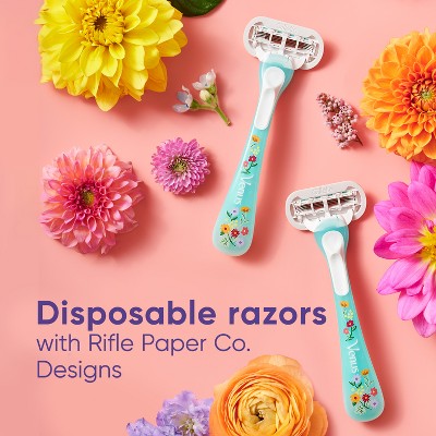 Venus + Rifle Paper Co. Extra Smooth Sensitive 5-Blade Women's Disposable Razors - 2ct