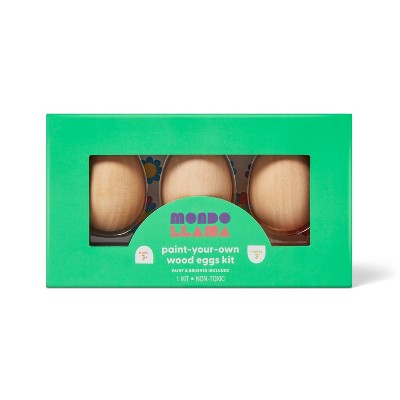 Easter Craft Wooden Eggs Painting Kit- Mondo Llama