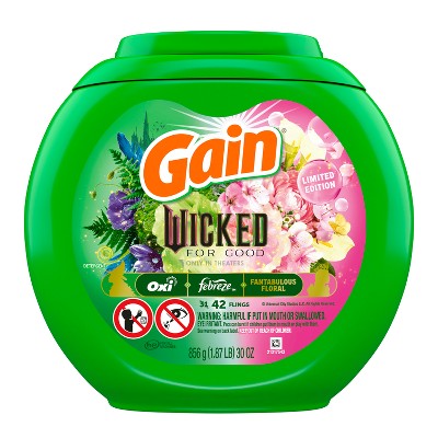 Gain Wicked Flings Laundry Detergent Pacs Limited Edition with Oxi - 42ct