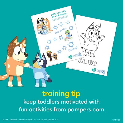 Pampers Easy Ups Bluey Training Underwear - Size 5T6T - 15ct