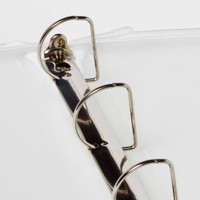 2" Fashion Zip Ring Binder Clear - up&up